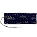 Hand Drawn Scratch Style Night Sky With Moon Cloud Space Among Stars Seamless Pattern Vector Design Roll Up Canvas Pencil Holder (M) View1