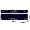 Hand Drawn Scratch Style Night Sky With Moon Cloud Space Among Stars Seamless Pattern Vector Design Roll Up Canvas Pencil Holder (M) View2