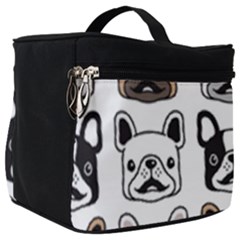 Dog French Bulldog Seamless Pattern Face Head Make Up Travel Bag (big) by Pakemis