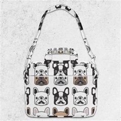 Dog French Bulldog Seamless Pattern Face Head Macbook Pro 13  Shoulder Laptop Bag  by Pakemis