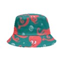 Cute Smiling Red Octopus Swimming Underwater Bucket Hat View1