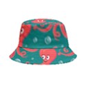 Cute Smiling Red Octopus Swimming Underwater Bucket Hat View2