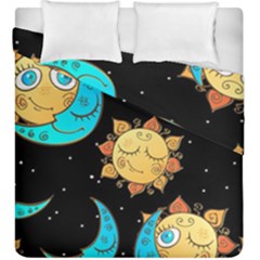 Seamless Pattern With Sun Moon Children Duvet Cover Double Side (king Size) by Pakemis