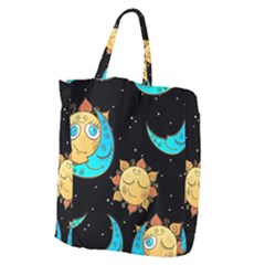 Seamless Pattern With Sun Moon Children Giant Grocery Tote