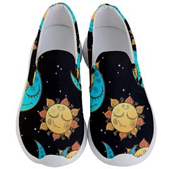 Seamless Pattern With Sun Moon Children Men s Lightweight Slip Ons