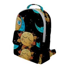 Seamless Pattern With Sun Moon Children Flap Pocket Backpack (large) by Pakemis