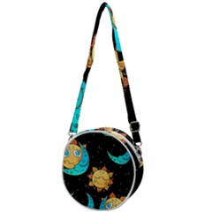 Seamless Pattern With Sun Moon Children Crossbody Circle Bag