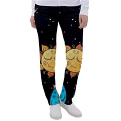 Seamless Pattern With Sun Moon Children Women s Casual Pants