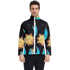 Seamless Pattern With Sun Moon Children Men s Bomber Jacket