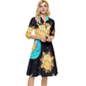 Seamless Pattern With Sun Moon Children Classy Knee Length Dress View1