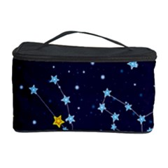 Seamless Pattern With Cartoon Zodiac Constellations Starry Sky Cosmetic Storage by Pakemis