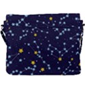 Seamless Pattern With Cartoon Zodiac Constellations Starry Sky Buckle Messenger Bag View3