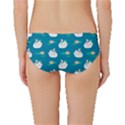 Elegant Swan Pattern With Water Lily Flowers Classic Bikini Bottoms View2