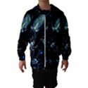 Colorful Abstract Pattern Consisting Glowing Lights Luminescent Images Marine Plankton Dark Backgrou Kids  Hooded Windbreaker View1