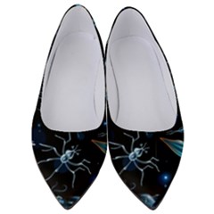 Colorful Abstract Pattern Consisting Glowing Lights Luminescent Images Marine Plankton Dark Backgrou Women s Low Heels by Pakemis