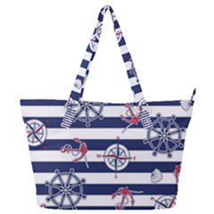 Seamless Marine Pattern Full Print Shoulder Bag by Pakemis