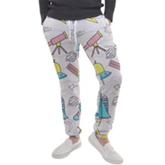 Cute-seamless-pattern-with-space Men s Jogger Sweatpants by Pakemis