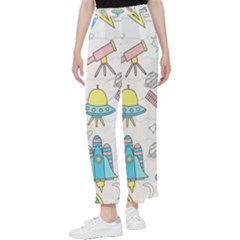 Cute-seamless-pattern-with-space Women s Pants  by Pakemis