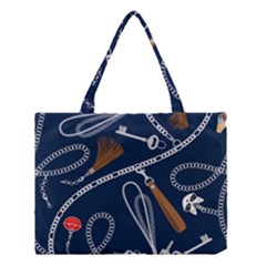 Chains-seamless-pattern Medium Tote Bag by Pakemis