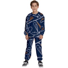 Chains-seamless-pattern Kids  Sweatshirt Set by Pakemis