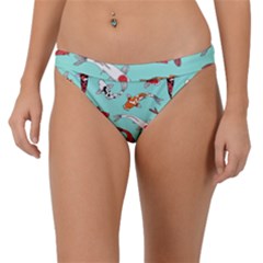 Pattern-with-koi-fishes Band Bikini Bottom by Pakemis