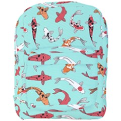 Pattern-with-koi-fishes Full Print Backpack by Pakemis