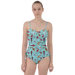 Pattern-with-koi-fishes Sweetheart Tankini Set by Pakemis