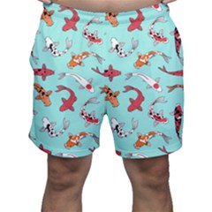 Pattern-with-koi-fishes Men s Shorts by Pakemis