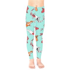 Pattern-with-koi-fishes Kids  Classic Winter Leggings