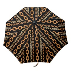 Gold-chain-jewelry-seamless-pattern Folding Umbrellas by Pakemis