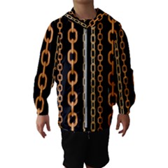 Gold-chain-jewelry-seamless-pattern Kids  Hooded Windbreaker by Pakemis