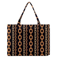 Gold-chain-jewelry-seamless-pattern Zipper Medium Tote Bag