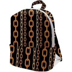 Gold-chain-jewelry-seamless-pattern Zip Up Backpack by Pakemis