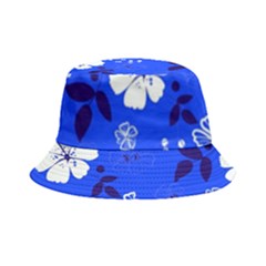 Blooming-seamless-pattern-blue-colors Bucket Hat by Pakemis