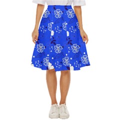 Blooming-seamless-pattern-blue-colors Classic Short Skirt by Pakemis