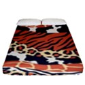 Mixed-animal-skin-print-safari-textures-mix-leopard-zebra-tiger-skins-patterns-luxury-animals-textur Fitted Sheet (King Size) View1