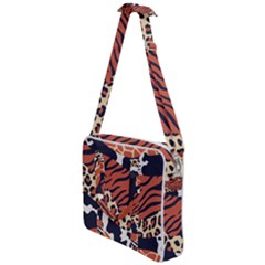 Mixed-animal-skin-print-safari-textures-mix-leopard-zebra-tiger-skins-patterns-luxury-animals-textur Cross Body Office Bag by Pakemis