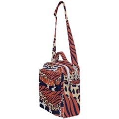 Mixed-animal-skin-print-safari-textures-mix-leopard-zebra-tiger-skins-patterns-luxury-animals-textur Crossbody Day Bag by Pakemis