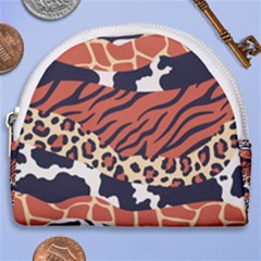 Mixed-animal-skin-print-safari-textures-mix-leopard-zebra-tiger-skins-patterns-luxury-animals-textur Horseshoe Style Canvas Pouch by Pakemis