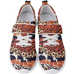 Mixed-animal-skin-print-safari-textures-mix-leopard-zebra-tiger-skins-patterns-luxury-animals-textur Men s Velcro Strap Shoes by Pakemis