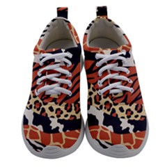 Mixed-animal-skin-print-safari-textures-mix-leopard-zebra-tiger-skins-patterns-luxury-animals-textur Women Athletic Shoes by Pakemis