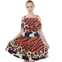 Mixed-animal-skin-print-safari-textures-mix-leopard-zebra-tiger-skins-patterns-luxury-animals-textur Cut Out Shoulders Chiffon Dress by Pakemis