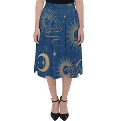 Seamless-galaxy-pattern Classic Midi Skirt by Pakemis