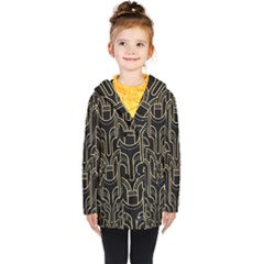 Art-deco-geometric-abstract-pattern-vector Kids  Double Breasted Button Coat by Pakemis