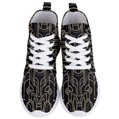 Art-deco-geometric-abstract-pattern-vector Women s Lightweight High Top Sneakers by Pakemis