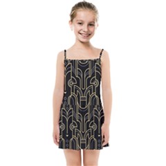 Art-deco-geometric-abstract-pattern-vector Kids  Summer Sun Dress by Pakemis