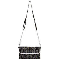 Art-deco-geometric-abstract-pattern-vector Mini Crossbody Handbag by Pakemis