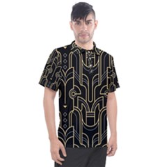 Art-deco-geometric-abstract-pattern-vector Men s Polo Tee by Pakemis