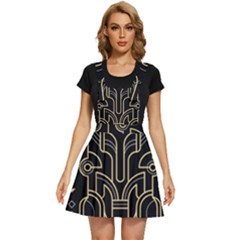 Art-deco-geometric-abstract-pattern-vector Apron Dress by Pakemis