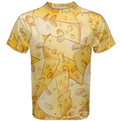 Cheese-slices-seamless-pattern-cartoon-style Men s Cotton Tee by Pakemis